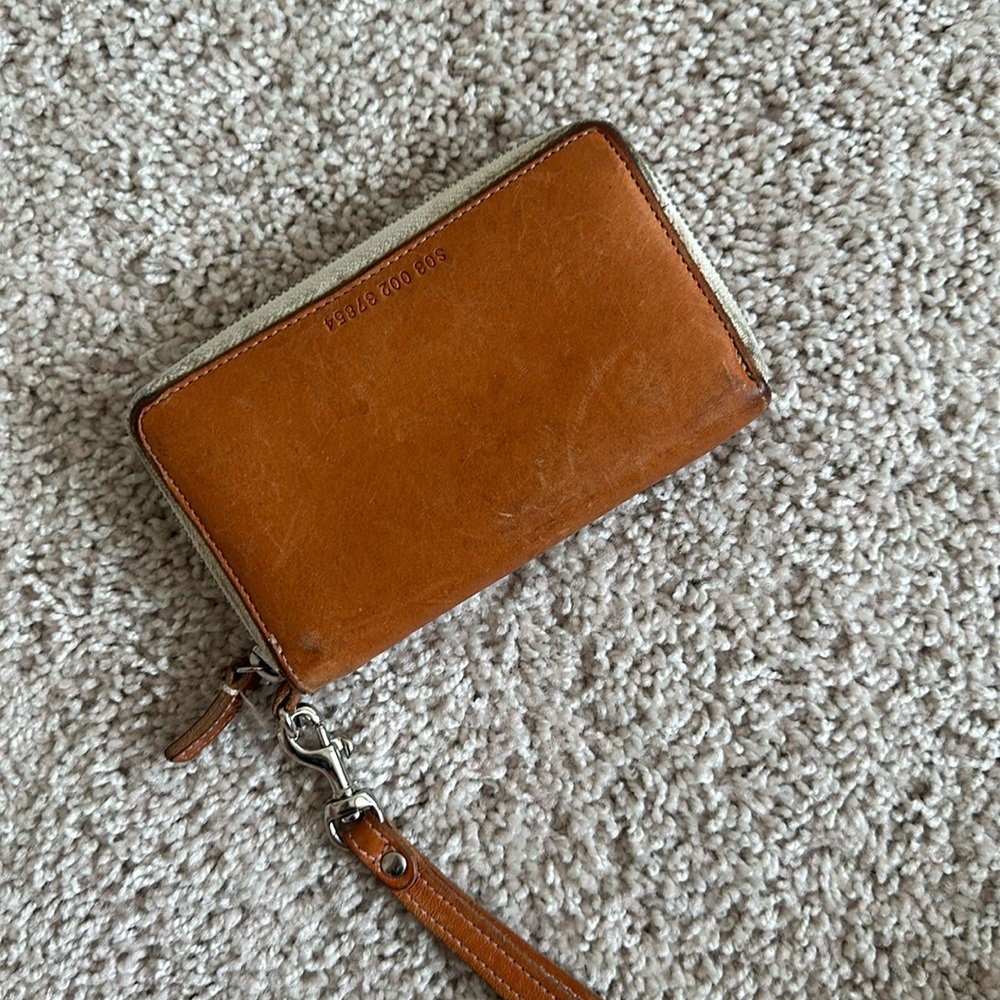 Shinola leather wallet/ wristlet